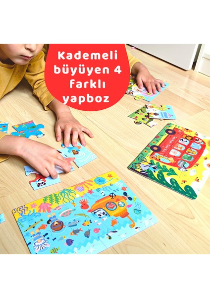 Taşıt Puzzle 4 In 1 Puzzle