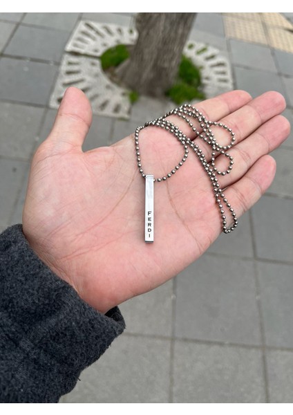 Ferdi İsmi Silindiri Kolye