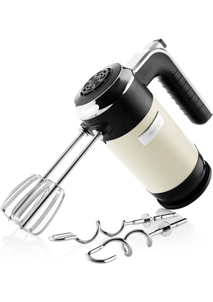El Mikseri - Retro Series Hand Mixer Beyaz (Krem) WKHM250