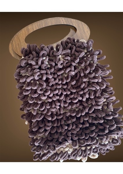 Çift Taraflı Örgü Peluş Çanta, Kışlık Çanta, Puffy Çanta indirimleri