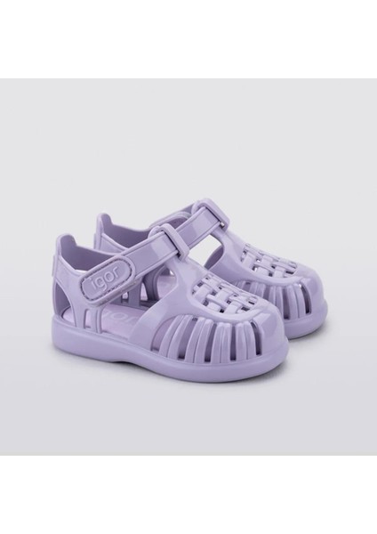 Tobby Gloss Kız Çocuk Lila Parlak Sandalet