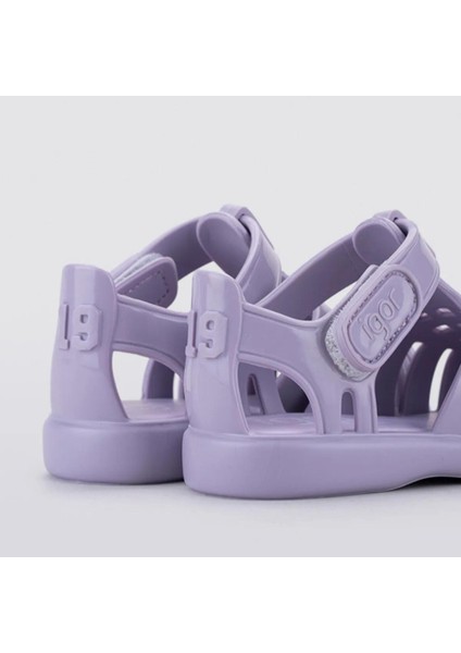 Tobby Gloss Kız Çocuk Lila Parlak Sandalet