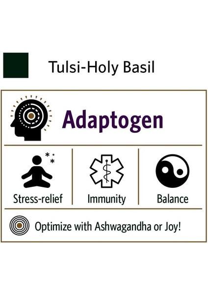 Organic India Organic Tulsi Holy Basil 180 Vegetarian Kapsül Positive Stress Respond