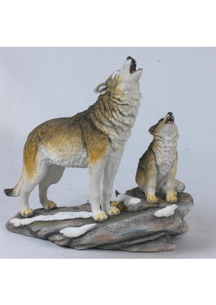 Veronese Biblolar → Wise Hayvanlar Alemi-Kurt ve Yavrusu-27*16,5*25 CM– Dekoratif Obje ve Koleksiyonluk Model