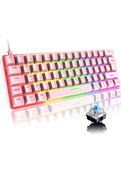 T60  Kırmızı Switch Rgb Klavye Kablolu Gaming Oyuncu Klavyesi