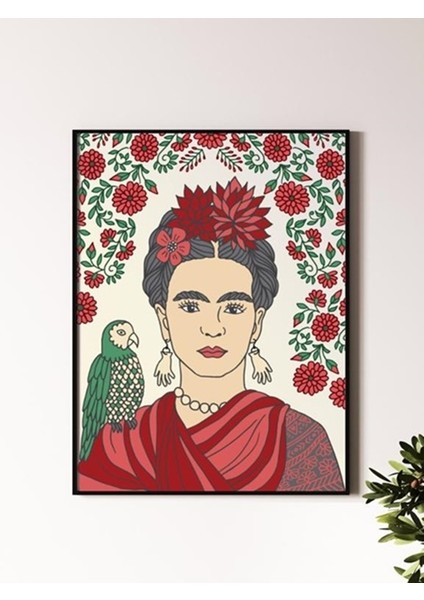 Kahlo Tasarımlı 24*33 cm 350 Gr. Kuşe Kağıt Poster PYTKPSTR011