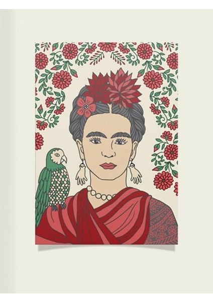 Kahlo Tasarımlı 24*33 cm 350 Gr. Kuşe Kağıt Poster PYTKPSTR011