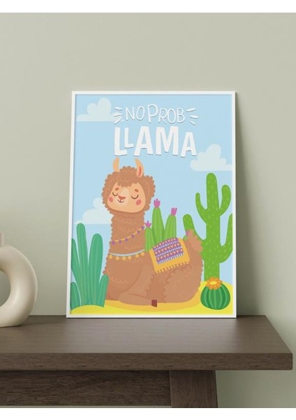 No Problama Lama Tasarımlı 24*33 cm 350 Gr. Kuşe Kağıt Poster PYTKPSTR027