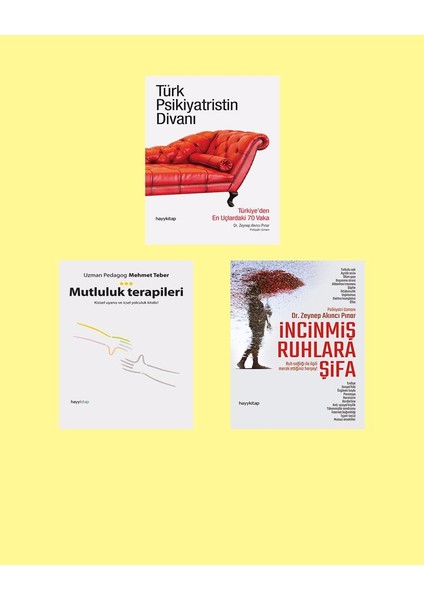 Türk Psikiyatristin Divanı - Mutluluk Terapileri - İncinmiş Ruhlara Şifa - 3 Kitap