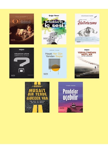 Naz A. - Çağrı T. - Süleyman K. - Oğuzhan U. - Osman I. - Aytuğ A. - Mona - Caner Y. - 8 Kitap