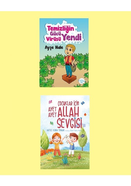 Çocuklar Için Ayet Ayet Allah Sevgisi - Temizliğin Gücü Virüsü Yendi 2li Set