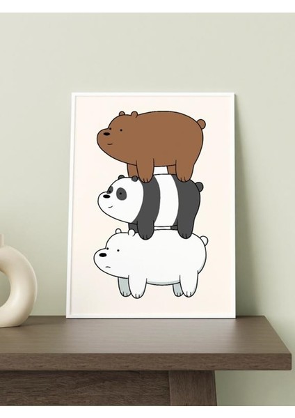 Paytak Moda We Bare Bears Tasarımlı 24 x 33 cm 350 gr Kuşe Kağıt Poster