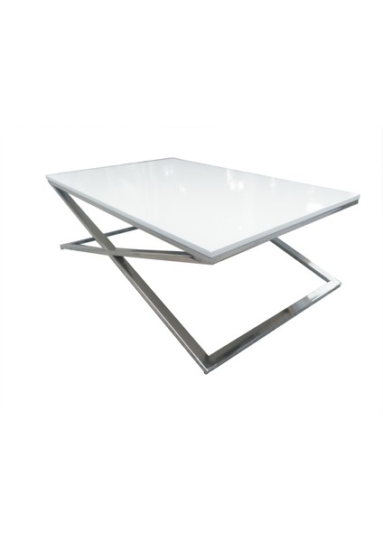 Orta Sehpa x Çapraz Metal Transmisyon Nikelaj Ayak Parlak Lake Boya Tabla El Yapım