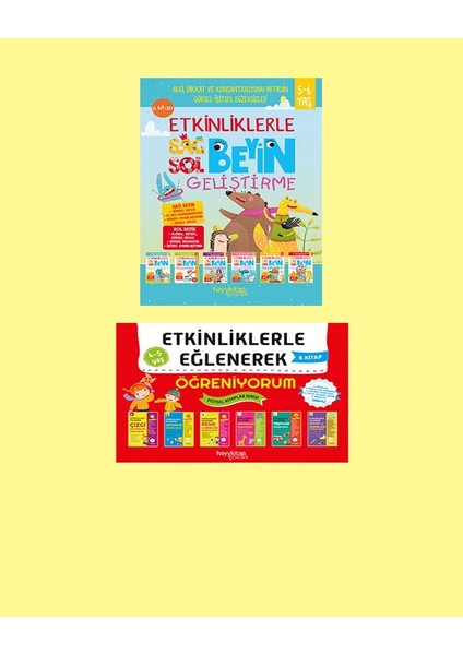 Etkinlikler Öğreniyorum 5-6 Yaş Set - Etkinliklerle Eğlenerek Öğreniyorum Set - 2 Kitap
