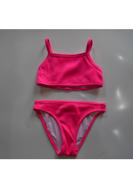 Fuşya Forforlu Fitilli Bikini