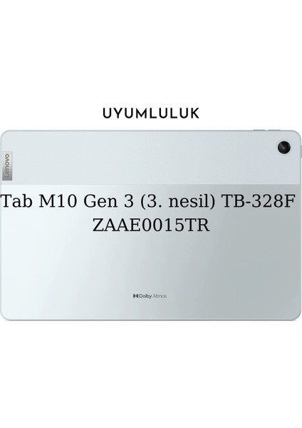 Lenovo Tab M10 Gen 3 (3. Nesil) TB-328F T610 ZAAE0015TR Tablet Kılıfı Ekran Koruyucu ve Kalem Seti