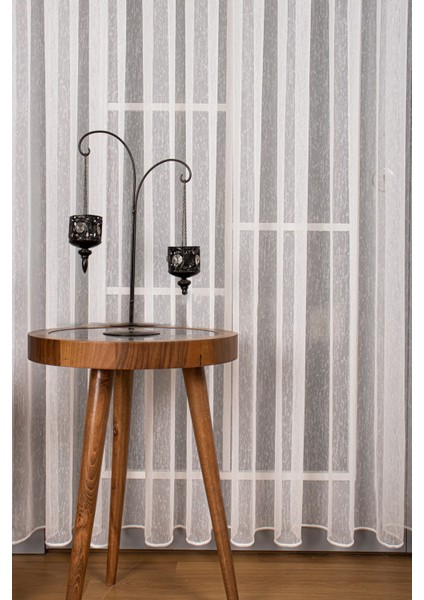 Taç Şantuk Kullanıma Hazır 1/2 Seyrek Pile Tül Perde Tek Kanat - Ekru 100 x 260 cm fırsatları