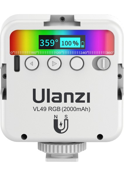 VL49 Mini Rgb LED Video Işığı - Beyaz (Yurt Dışından)