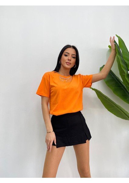 Yakakolye Detaylı Pamukbasic Tşhirt fiyatları