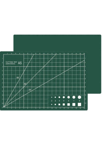 A5 Kesme Matı - Cutting Mat - Kesme Altlığı - Kesim Tablası - 22*15cm - Yeşil