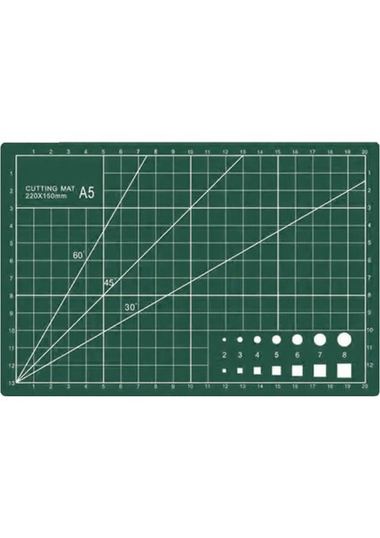 A5 Kesme Matı - Cutting Mat - Kesme Altlığı - Kesim Tablası - 22*15cm - Yeşil