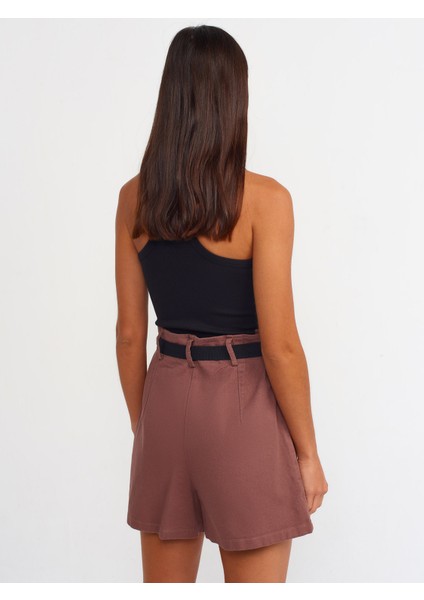 70365 Kemerli Şort-Kahve modelleri