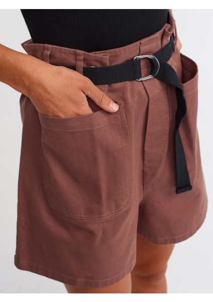 70365 Kemerli Şort-Kahve fırsatları