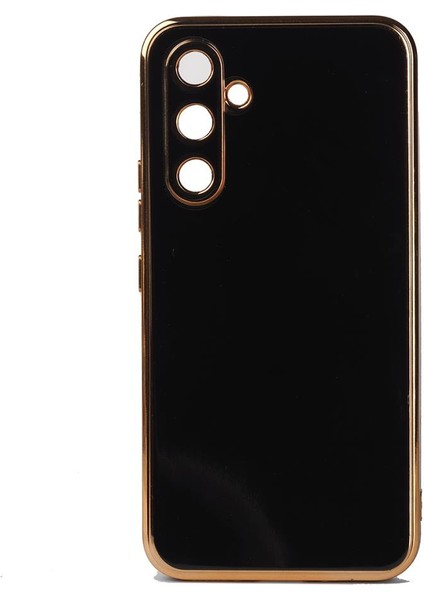 Galaxy A14 Kılıf Kenarı Gold Renkli Silikon Bark Kapak Kapak