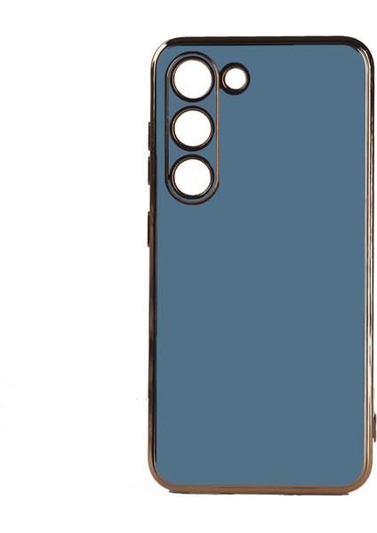 Samsung Galaxy S23 Plus Kılıf Kenarı Gold Renkli Silikon Bark Kapak