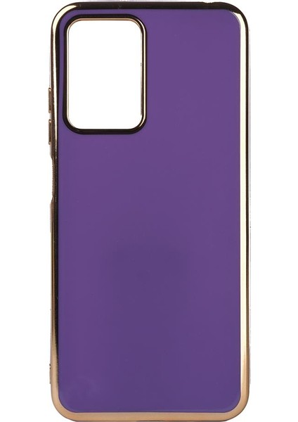 Xiaomi Redmi Note 11E Kılıf Kenarı Gold Renkli Silikon Bark Kapak Kapak