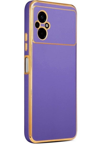 Xiaomi Poco M5 Kılıf Kenarı Gold Renkli Silikon Bark Kapak Kapak fiyatları