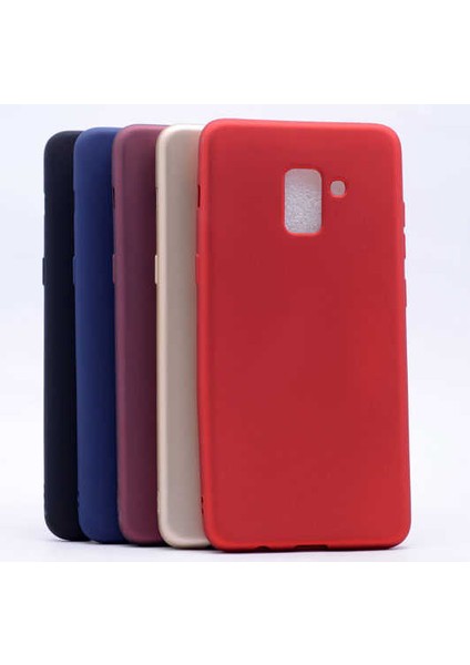 Samsung Galaxy A8 Plus 2018 Kılıf Yumuşak Dokulu Soft Esnek Ince Mat Renkli Lüks Premier Silikon Kapak
