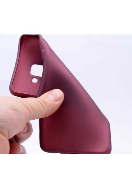 Samsung Galaxy A8 Plus 2018 Kılıf Yumuşak Dokulu Soft Esnek Ince Mat Renkli Lüks Premier Silikon Kapak