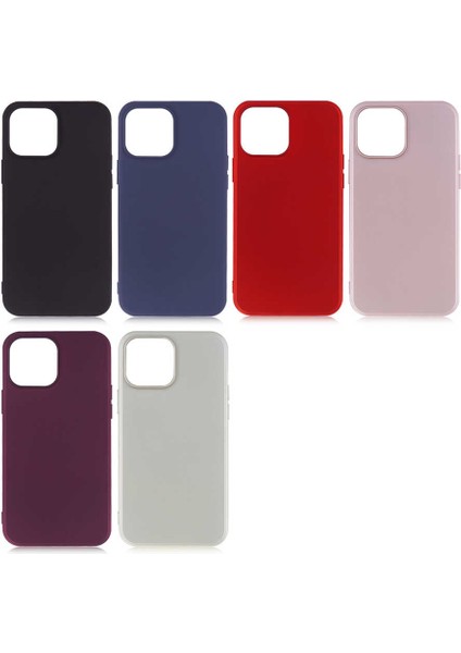Apple Apple iPhone 13 Pro Max Kılıf Yumuşak Dokulu Soft Esnek Ince Mat Renkli Lüks Premier Silikon Kapak
