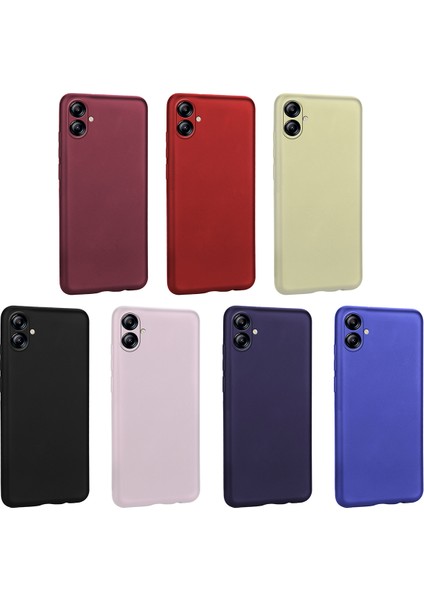 Samsung Galaxy A04E Kılıf Yumuşak Dokulu Soft Esnek Ince Mat Renkli Lüks Premier Silikon Kapak