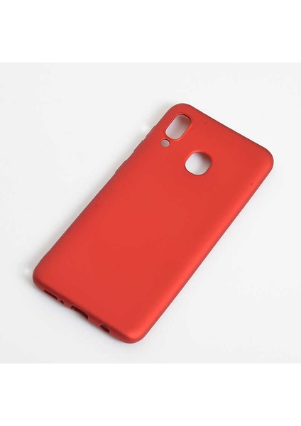 Samsung Galaxy A20 Kılıf Yumuşak Dokulu Soft Esnek Ince Mat Renkli Lüks Premier Silikon Kapak