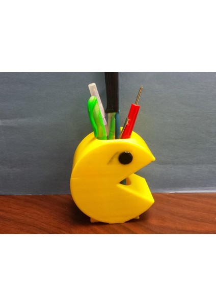 Pacman Diş Fırçası Veya Kalem Tutucu Plastik Aparat