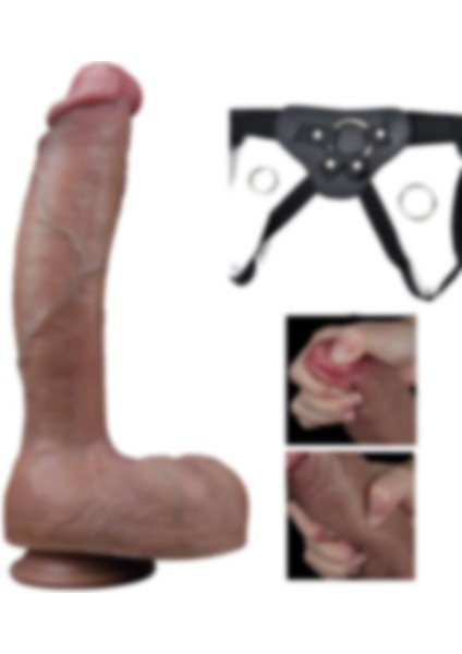 Lovetoy Çift Katmanlı 27 Cm Ultra Gerçekçi Strap On Realistik -411052