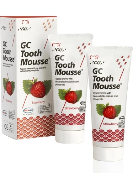 Gc Tooth Mousse - 2 Adet - Çilek Aromalı - 2*40 gr