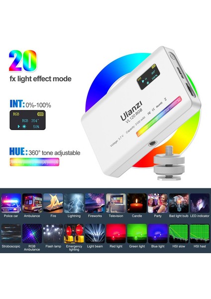 VL120 Rgb LED Kamera Işığı - Beyaz (Yurt Dışından) modelleri
