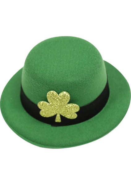 Şapka Şeklindeki Saç Klibi Gün Barrettes Saç Aksesuarları Çocuk Shamrock Koyu Yeşil (Yurt Dışından) modelleri