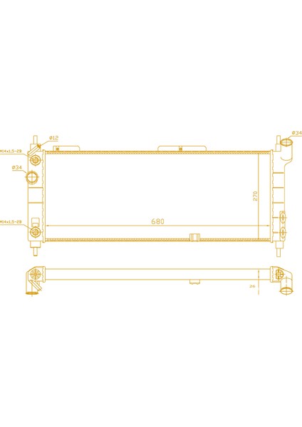 Combo/corsa B 1.2i/1.4i 1300153 At 680*268*26