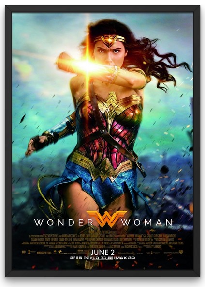 Çerçeveli Wonder Woman Tablosu & Wonder Woman Çerçeveli Tablo DCKNKM1