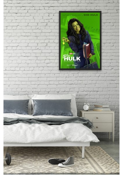 Çerçeveli She Hulk Tablosu & She Hulk Attorney at Law Tablosu & She Hulk Dizi Tablosu MLKNKM1