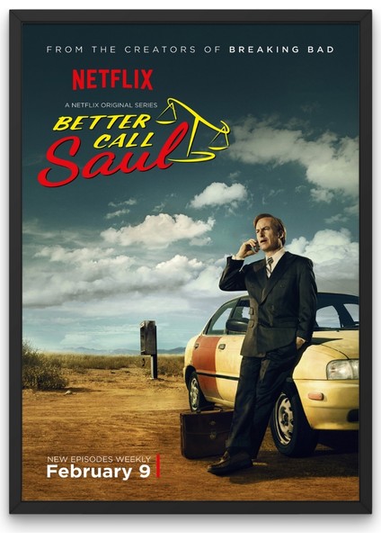 Çerçeveli Better Call Saul Tablosu & Better Call Saul Afişi Tablosu DFKNKM1