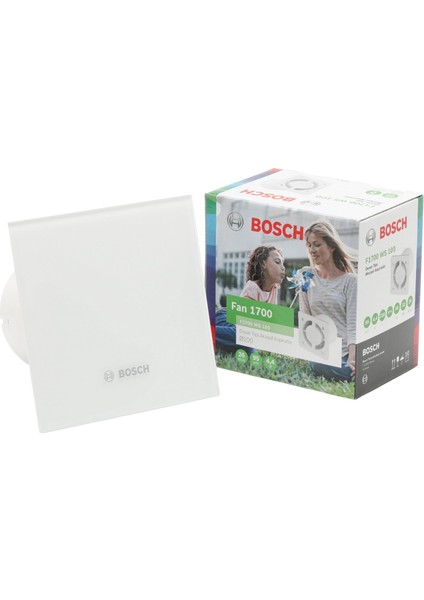 Banyo Aspiratörü / Fanı 1700 Serisi Mat Beyaz 100 mm çap