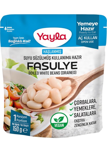 Haşlanmış Suyu Süzülmüş Fasulye 150 g