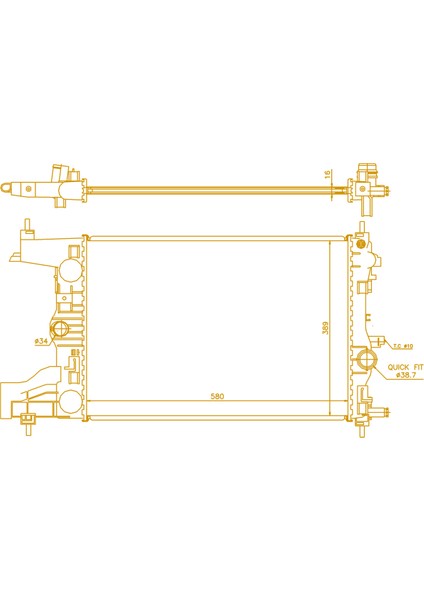 Astra J- 1.4i/1.6i/1.8i 09- 1300299 mt 580*388*16 fiyatları
