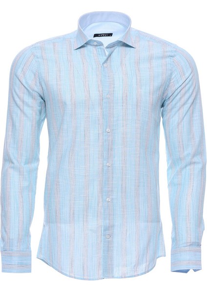 Ekose Desenli Yeşil Slim Fit Gömlek Wessi