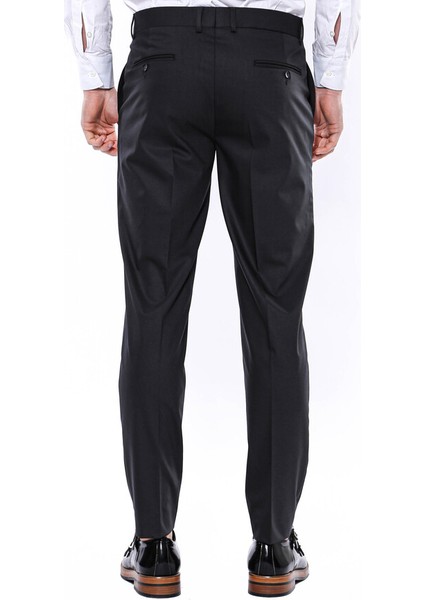 Düz Koyu Füme Kumaş Pantolon Wessi modelleri